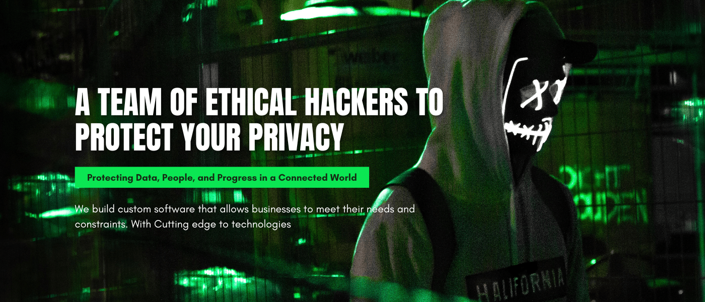 HOME 2 Green White Modern Professional Cyber Security Presentation 1400 x 600